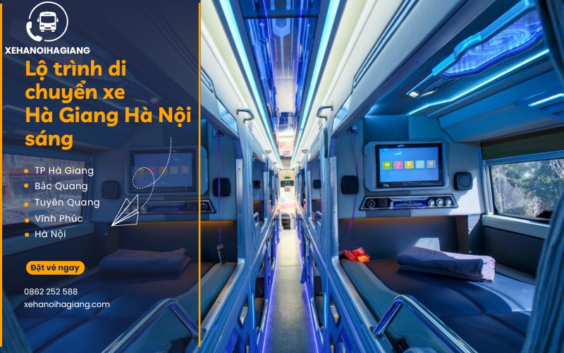 Lộ trình di chuyển xe Hà Giang Hà Nội sáng
