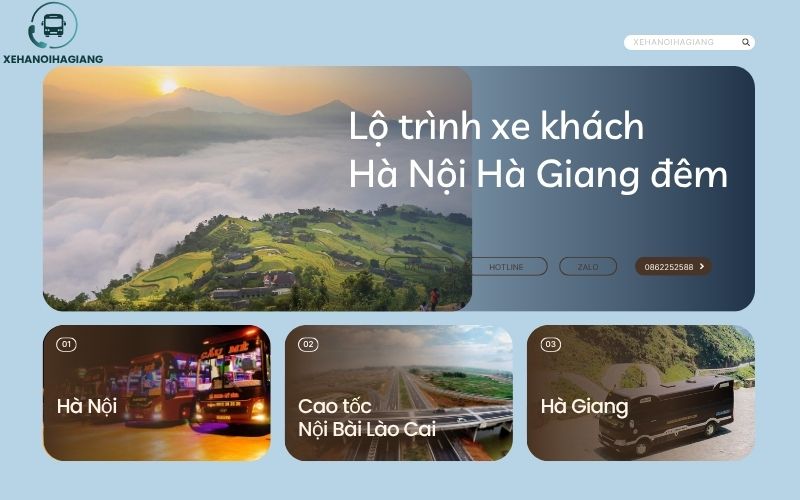 Lộ trình xe khách Hà Nội Hà Giang đêm
