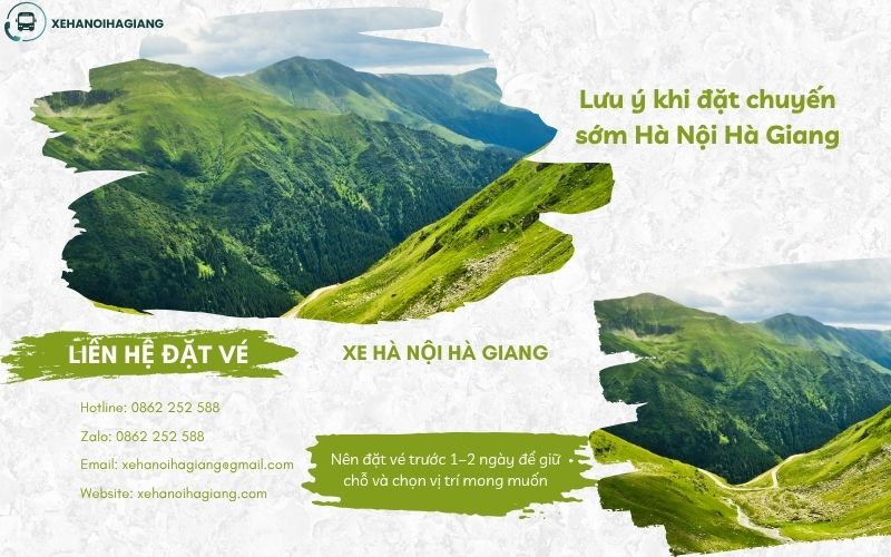 Lưu ý khi đặt chuyến sớm Hà Nội Hà Giang