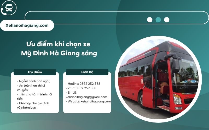 Ưu điểm khi chọn xe Mỹ Đình Hà Giang sáng