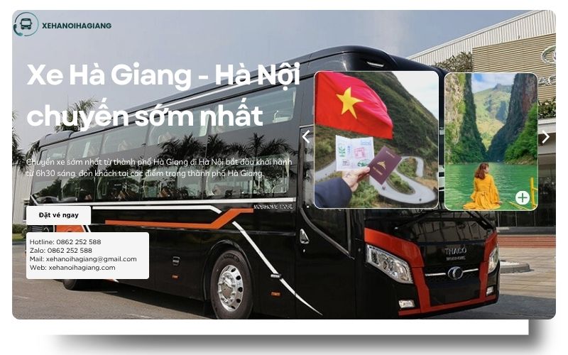 Xe khách Hà Giang Hà Nội chuyến sớm nhất mấy giờ?